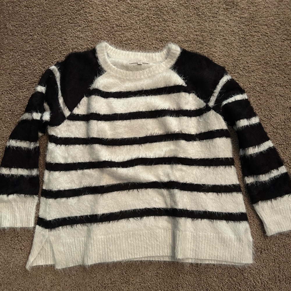 Black and White Striped Sweater